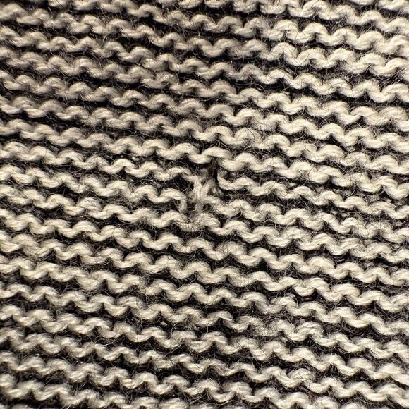 Cabi Shadow XL Patchwork Shawl Collar Chunky Knit Cardigan Sweater Black/White - Picture 13 of 15